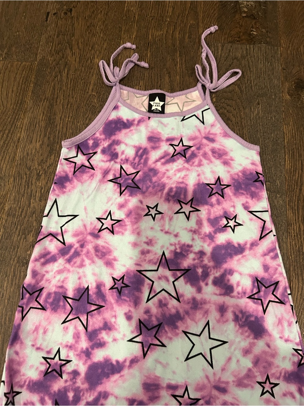 Pixie Lane Pink & Purple Tie-Dye Star Romper 18-24 months - Picture 3 of 4